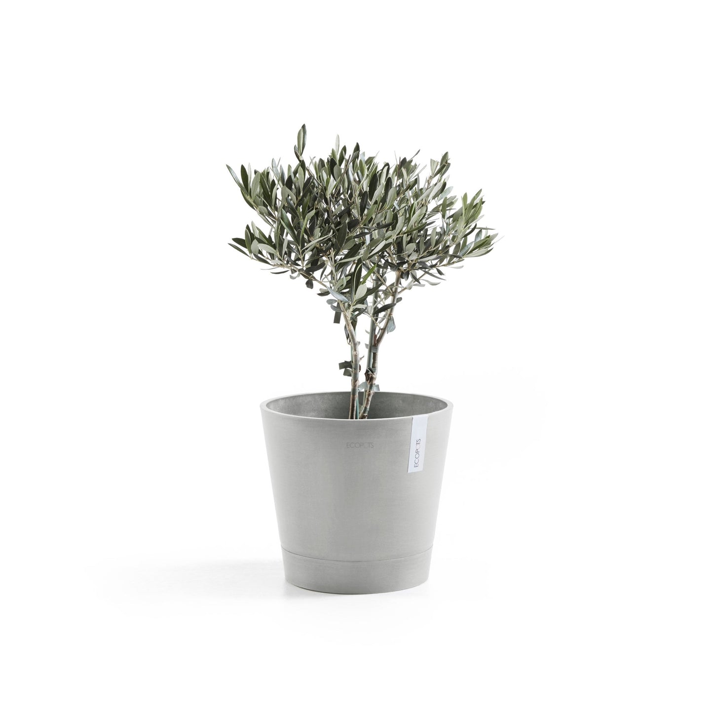 Kukkaruukku - Ecopots - Venetsia 40cm valkoharmaa - Ecopotskauppa - Uuden aikakauden kukkaruukku