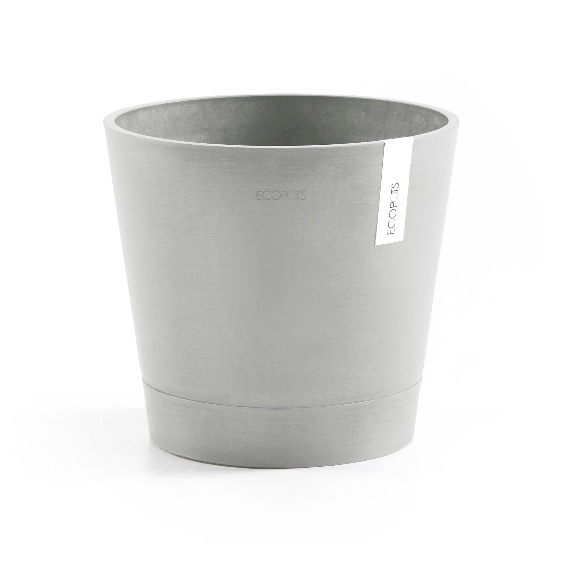 Kukkaruukku - Ecopots - Venetsia 40cm valkoharmaa - Ecopotskauppa - Uuden aikakauden kukkaruukku